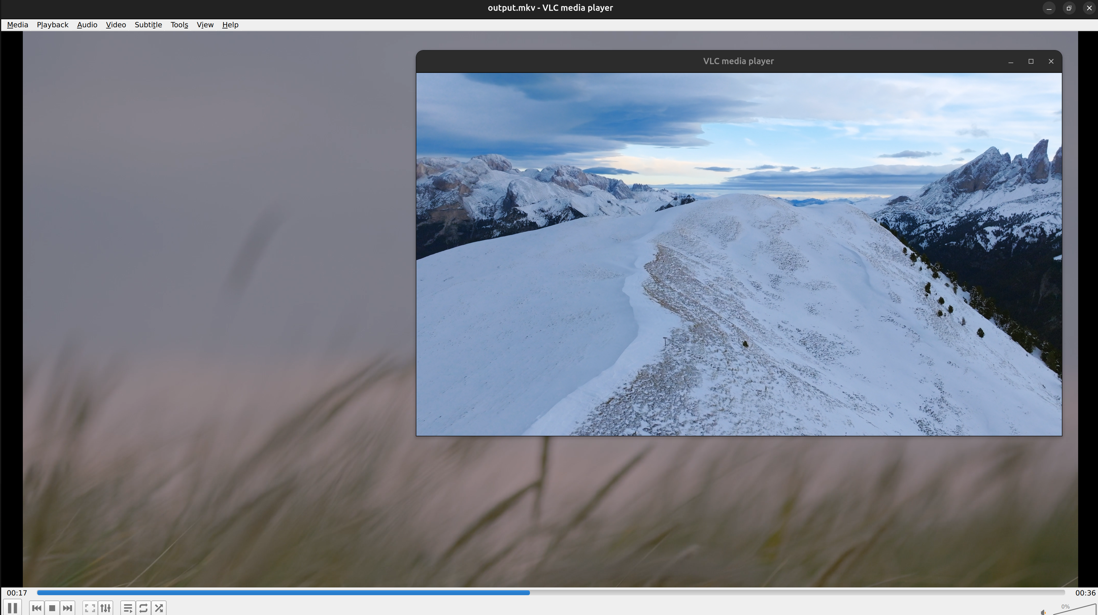 Playback of a multi-track file with VLC